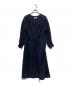 KAGURE（カグレ）の古着「リネンカシュクールワンピース」｜ネイビー