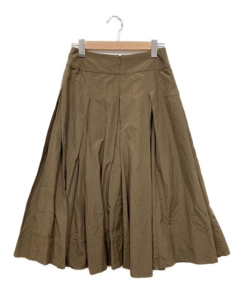 MARGARET HOWELL（マーガレットハウエル）MARGARET HOWELL (マーガレットハウエル) コットンシルクスカート / SILK COTTON POPLIN オリーブ サイズ:1の古着・服飾アイテム