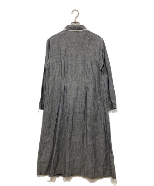 BLUE BLUE（ブルーブルー）BLUE BLUE (ブルーブルー) リネンワンピース グレー サイズ:Sの古着・服飾アイテム