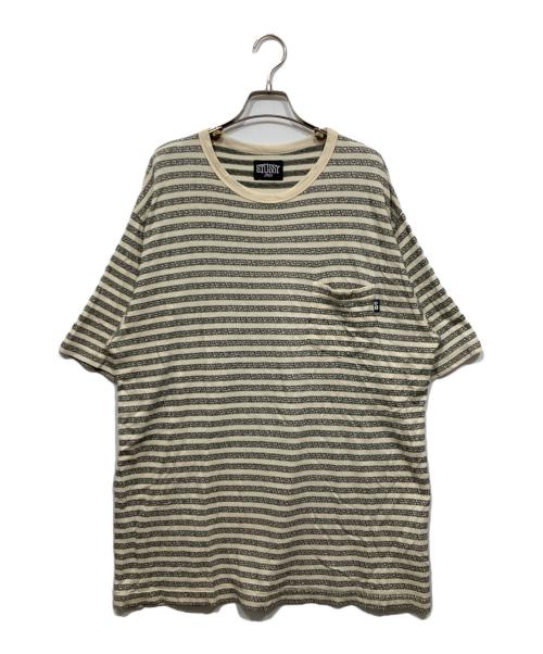 stussy（ステューシー）stussy (ステューシー) サーフスケートTシャツ ベージュ サイズ:LARGEの古着・服飾アイテム