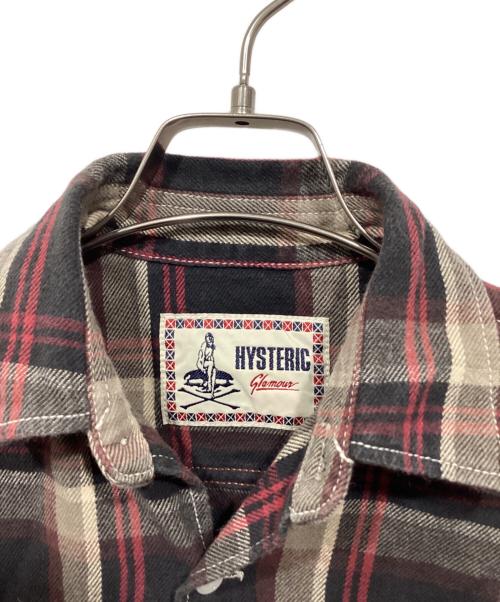Hysteric Glamour（ヒステリックグラマー）Hysteric Glamour (ヒステリックグラマー) ワークネルシャツ ベージュ×ブラック サイズ:Freeの古着・服飾アイテム
