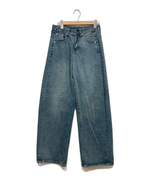 ARULLE（アリュール）ARULLE (アリュール) ルーズワイドデニムパンツ ブルー サイズ:２の古着・服飾アイテム