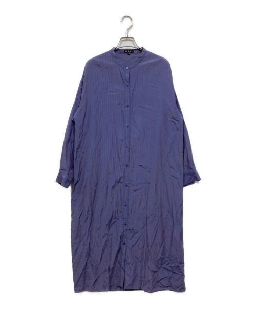 INDIVI（インディヴィ）INDIVI (インディヴィ) 【2WAY／洗える】カラーストライプシャツワンピース ブルー サイズ:Mの古着・服飾アイテム