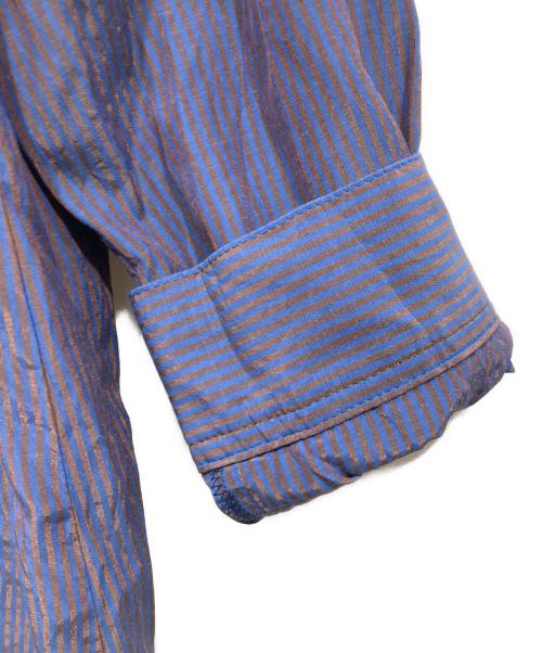 INDIVI（インディヴィ）INDIVI (インディヴィ) 【2WAY／洗える】カラーストライプシャツワンピース ブルー サイズ:Mの古着・服飾アイテム