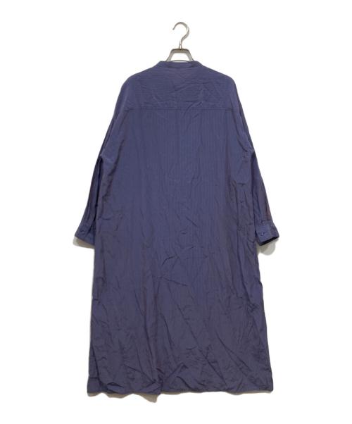 INDIVI（インディヴィ）INDIVI (インディヴィ) 【2WAY／洗える】カラーストライプシャツワンピース ブルー サイズ:Mの古着・服飾アイテム