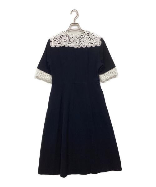 MAKE BETTER THINGS（メイクベターシングス）MAKE BETTER THINGS (メイクベターシングス) レース襟ワンピース ネイビー サイズ:Fの古着・服飾アイテム