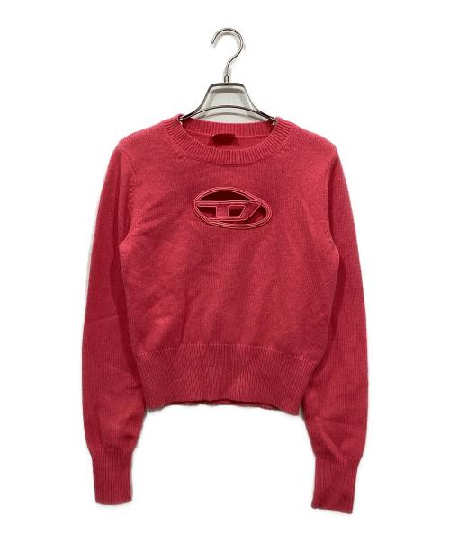 DIESEL（ディーゼル）DIESEL (ディーゼル) M-AREEASA プルオーバーニット ピンク サイズ:Sの古着・服飾アイテム