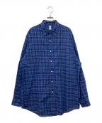 LEエルイー）の古着「チェックシャツ」｜ブルー