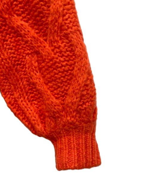 HYEON（ヘヨン）HYEON (ヘヨン) ボンボン付きハイネックニット オレンジ サイズ:Fの古着・服飾アイテム