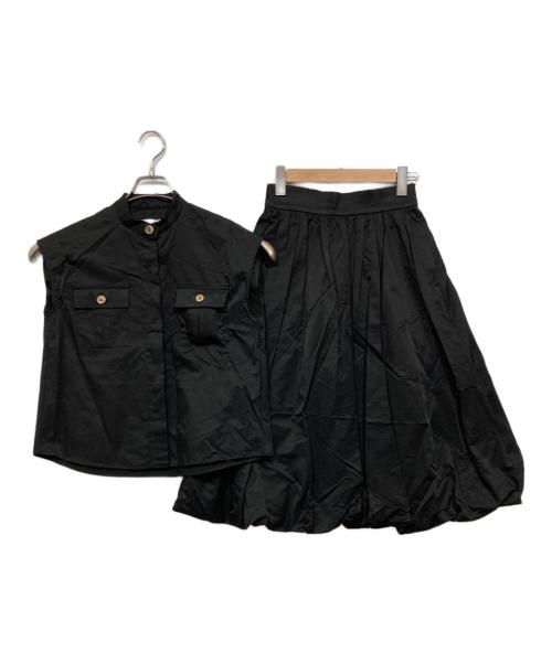 i Dea Luce（イデア ルーチェ）i Dea Luce (イデア ルーチェ) ノースリーブセットアップ ブラック サイズ:Fの古着・服飾アイテム