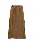 i Dea Luceイデア ルーチェ）の古着「ラインラメスカート」｜ブラウン