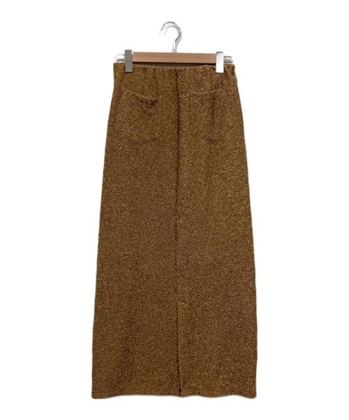 i Dea Luce（イデア ルーチェ）i Dea Luce (イデア ルーチェ) ラインラメスカート ブラウン サイズ:Fの古着・服飾アイテム
