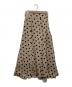 i Dea Luce（イデア ルーチェ）の古着「ドット柄フレアスカート」｜ブラウン×ブラック