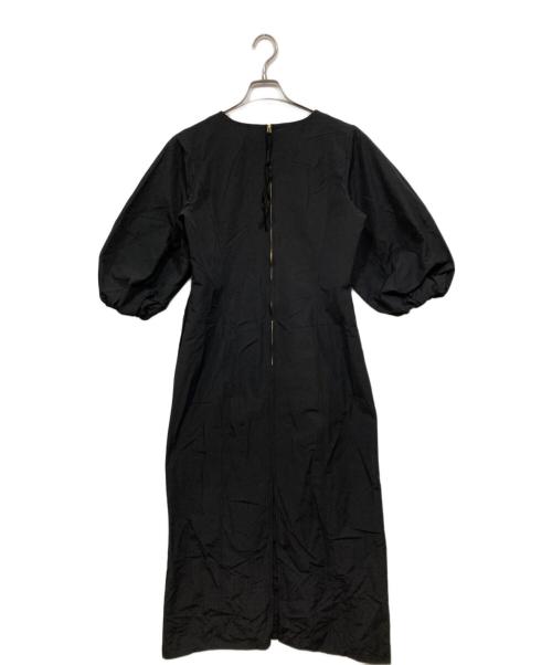 i Dea Luce（イデア ルーチェ）i Dea Luce (イデア ルーチェ) Vネックパフスリーブワンピース ブラック サイズ:Lの古着・服飾アイテム