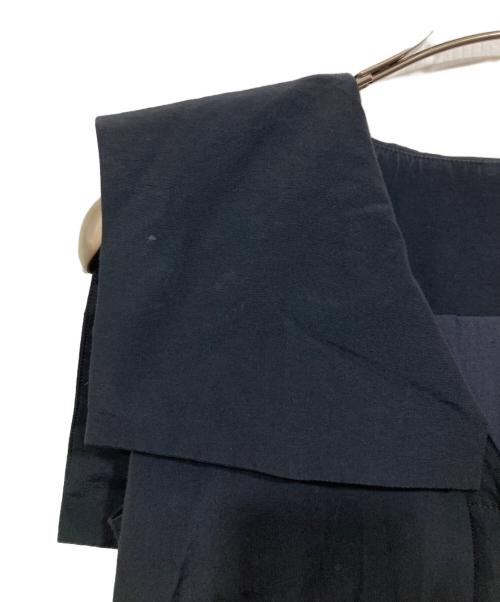 i Dea Luce（イデア ルーチェ）i Dea Luce (イデア ルーチェ) ビッグカラーノースリーブワンピース ネイビー サイズ:Fの古着・服飾アイテム