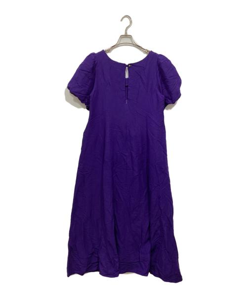 i Dea Luce（イデア ルーチェ）i Dea Luce (イデア ルーチェ) リネンレーヨンパフスリーブワンピース パープル サイズ:Ｍの古着・服飾アイテム