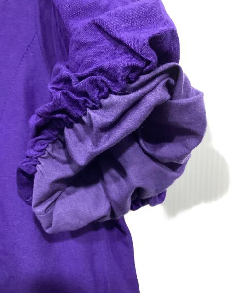 i Dea Luce（イデア ルーチェ）i Dea Luce (イデア ルーチェ) リネンレーヨンパフスリーブワンピース パープル サイズ:Ｍの古着・服飾アイテム