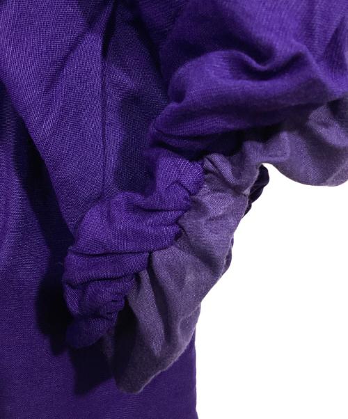 i Dea Luce（イデア ルーチェ）i Dea Luce (イデア ルーチェ) リネンレーヨンパフスリーブワンピース パープル サイズ:Ｍの古着・服飾アイテム