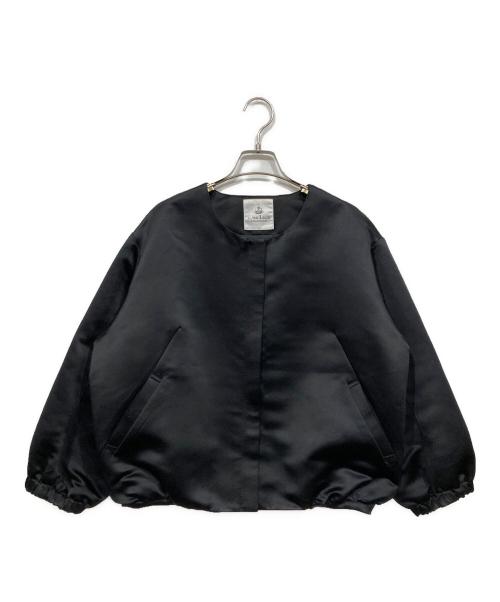 i Dea Luce（イデア ルーチェ）i Dea Luce (イデア ルーチェ) カラーレスサテンジップジャケット ブラック サイズ:38の古着・服飾アイテム