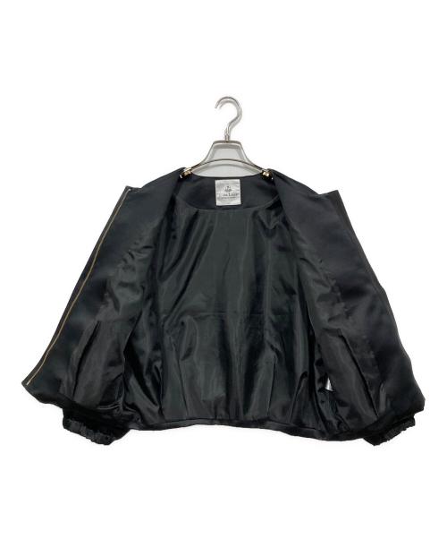 i Dea Luce（イデア ルーチェ）i Dea Luce (イデア ルーチェ) カラーレスサテンジップジャケット ブラック サイズ:38の古着・服飾アイテム