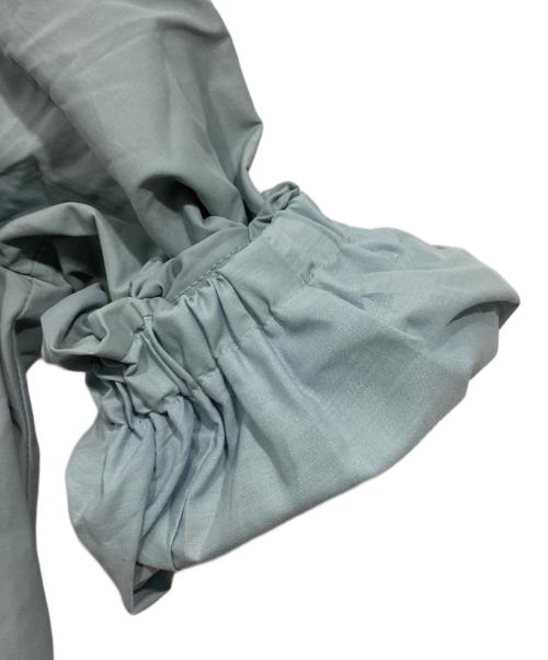 i Dea Luce（イデア ルーチェ）i Dea Luce (イデア ルーチェ) Vネックパフスリーブワンピース ブルー サイズ:Ｌ　の古着・服飾アイテム