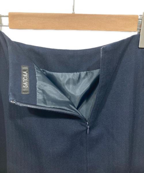 SATOKA（サトカ）SATOKA (サトカ) ラッフ調スカート ネイビー サイズ:2の古着・服飾アイテム