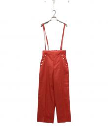 i Dea Luce（イデア ルーチェ）の古着「サスペンダー付パンツ」｜レッド