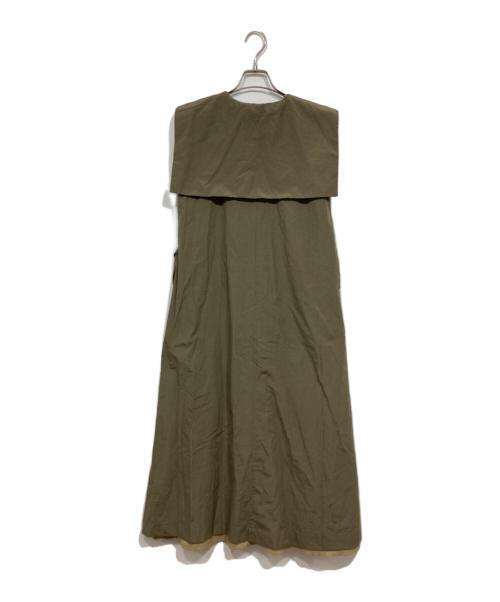 i Dea Luce（イデア ルーチェ）i Dea Luce (イデア ルーチェ) ビッグカラーノースリーブワンピース グリーン サイズ:freeの古着・服飾アイテム