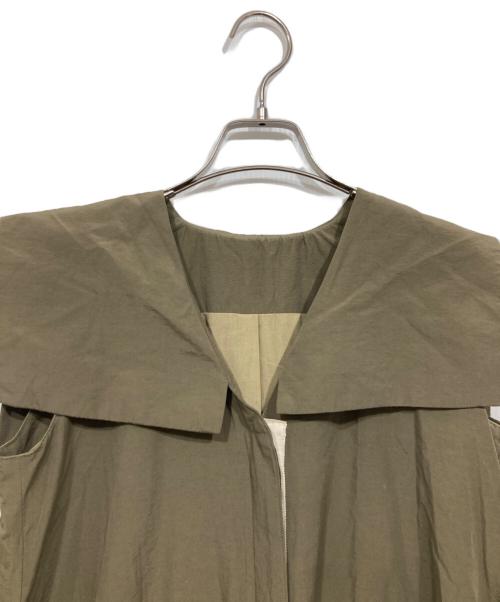 i Dea Luce（イデア ルーチェ）i Dea Luce (イデア ルーチェ) ビッグカラーノースリーブワンピース グリーン サイズ:freeの古着・服飾アイテム