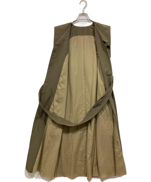 i Dea Luce（イデア ルーチェ）i Dea Luce (イデア ルーチェ) ビッグカラーノースリーブワンピース グリーン サイズ:freeの古着・服飾アイテム