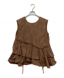 i Dea Luce（イデア ルーチェ）の古着「ノースリーブブラウス」｜ブラウン