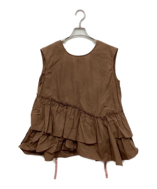 i Dea Luce（イデア ルーチェ）i Dea Luce (イデア ルーチェ) ノースリーブブラウス ブラウン サイズ:Fの古着・服飾アイテム