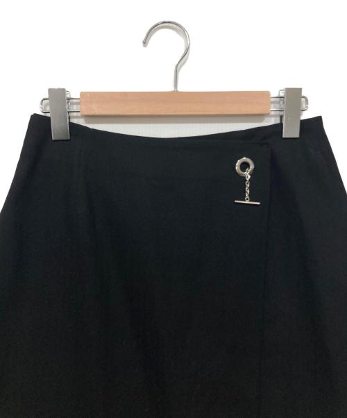 SATOKA（サトカ）SATOKA (サトカ) ラップ調スカート ブラック サイズ:2の古着・服飾アイテム