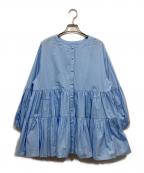 GALENAガレナ）の古着「パールボタンティアードブラウス」｜ブルー