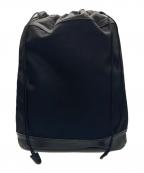 ISSEY MIYAKEイッセイミヤケ）の古着「レザーナイロン巾着バッグ」｜ブラック