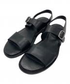 Jalan Sriwijayaジャランスリウァヤ）の古着「アンクルストラップレザーサンダル」｜ブラック