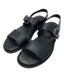 Jalan Sriwijaya（ジャランスリウァヤ）の古着「アンクルストラップレザーサンダル」｜ブラック