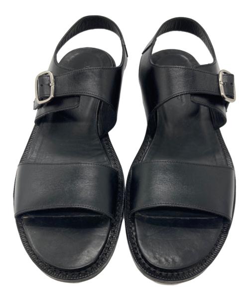 Jalan Sriwijaya（ジャランスリウァヤ）Jalan Sriwijaya (ジャランスリウァヤ) アンクルストラップレザーサンダル ブラック サイズ:5 1/2の古着・服飾アイテム