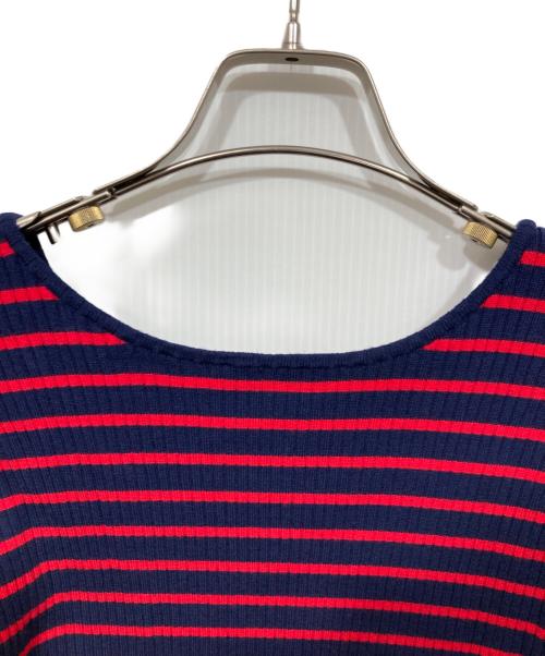 ARPEGE STORY（アルページュストーリー）Arpege story (アルページュストーリー) ボーダーニット レッド×ネイビー サイズ:2の古着・服飾アイテム