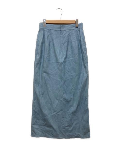 Adam et Rope（アダム エ ロペ）Adam et Rope (アダム エ ロペ) エコスウェードロングスカート ブルー サイズ:38の古着・服飾アイテム