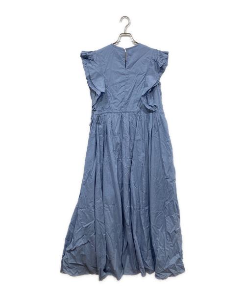 SLOBE IENA（スローブ イエナ）SLOBE IENA (スローブ イエナ) ピンタックフリルワンピース ブルー サイズ:サイズ記載なしの古着・服飾アイテム