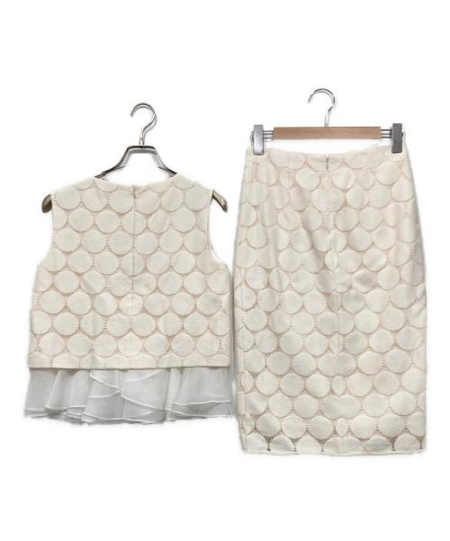 Diagram GRACE CONTINENTAL（ダイアグラム グレースコンチネンタル）Diagram GRACE CONTINENTAL (ダイアグラム グレースコンチネンタル) セットアップ ホワイト サイズ:36の古着・服飾アイテム