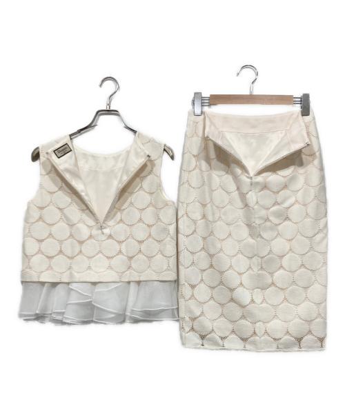 Diagram GRACE CONTINENTAL（ダイアグラム グレースコンチネンタル）Diagram GRACE CONTINENTAL (ダイアグラム グレースコンチネンタル) セットアップ ホワイト サイズ:36の古着・服飾アイテム