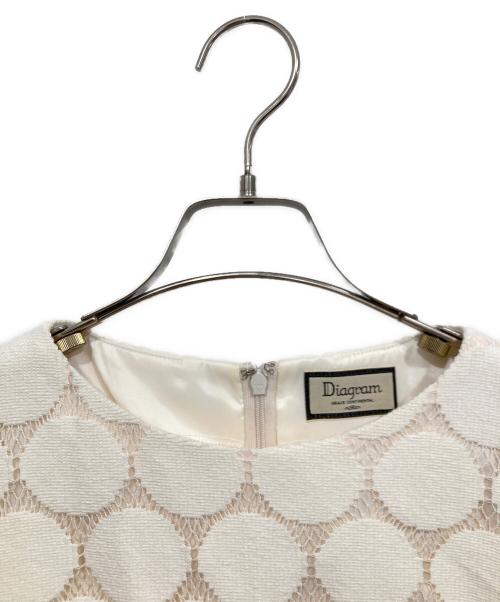 Diagram GRACE CONTINENTAL（ダイアグラム グレースコンチネンタル）Diagram GRACE CONTINENTAL (ダイアグラム グレースコンチネンタル) セットアップ ホワイト サイズ:36の古着・服飾アイテム