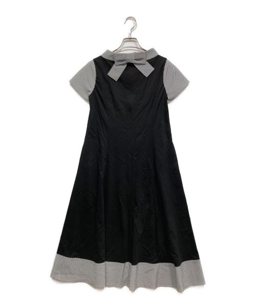 M'S GRACY（エムズグレイシー）M'S GRACY (エムズグレイシー) ギンガムキリカエワンピース ブラック サイズ:36の古着・服飾アイテム
