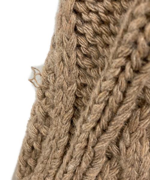 wonem（ウォンエム）wonem (ウォンエム) シャツドッキングケーブルニット ブラウン サイズ:Fの古着・服飾アイテム