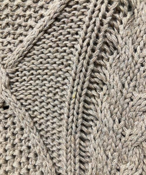 wonem（ウォンエム）wonem (ウォンエム) シャツドッキングケーブルニット ブラウン サイズ:Fの古着・服飾アイテム