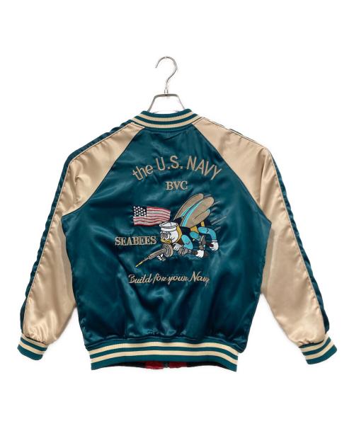 STRUGGLE FAMILY（ストラグルファミリー）STRUGGLE FAMILY (ストラグルファミリー) リバーシブルスカジャン グリーン サイズ:Mの古着・服飾アイテム