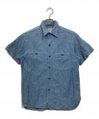 BUZZ RICKSON'Sバズリクソンズ）の古着「シャンブレー半袖シャツ / WORK SHIRT」｜ブルー