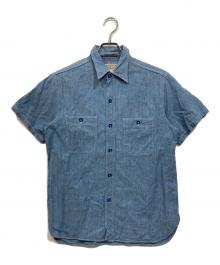 BUZZ RICKSON'S（バズリクソンズ）の古着「シャンブレー半袖シャツ / WORK SHIRT」｜ブルー